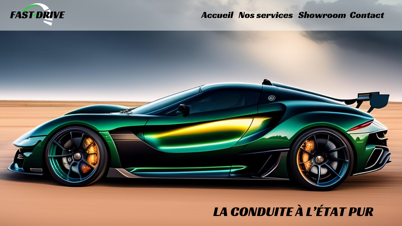 Page d'accueil site web Fastdrive