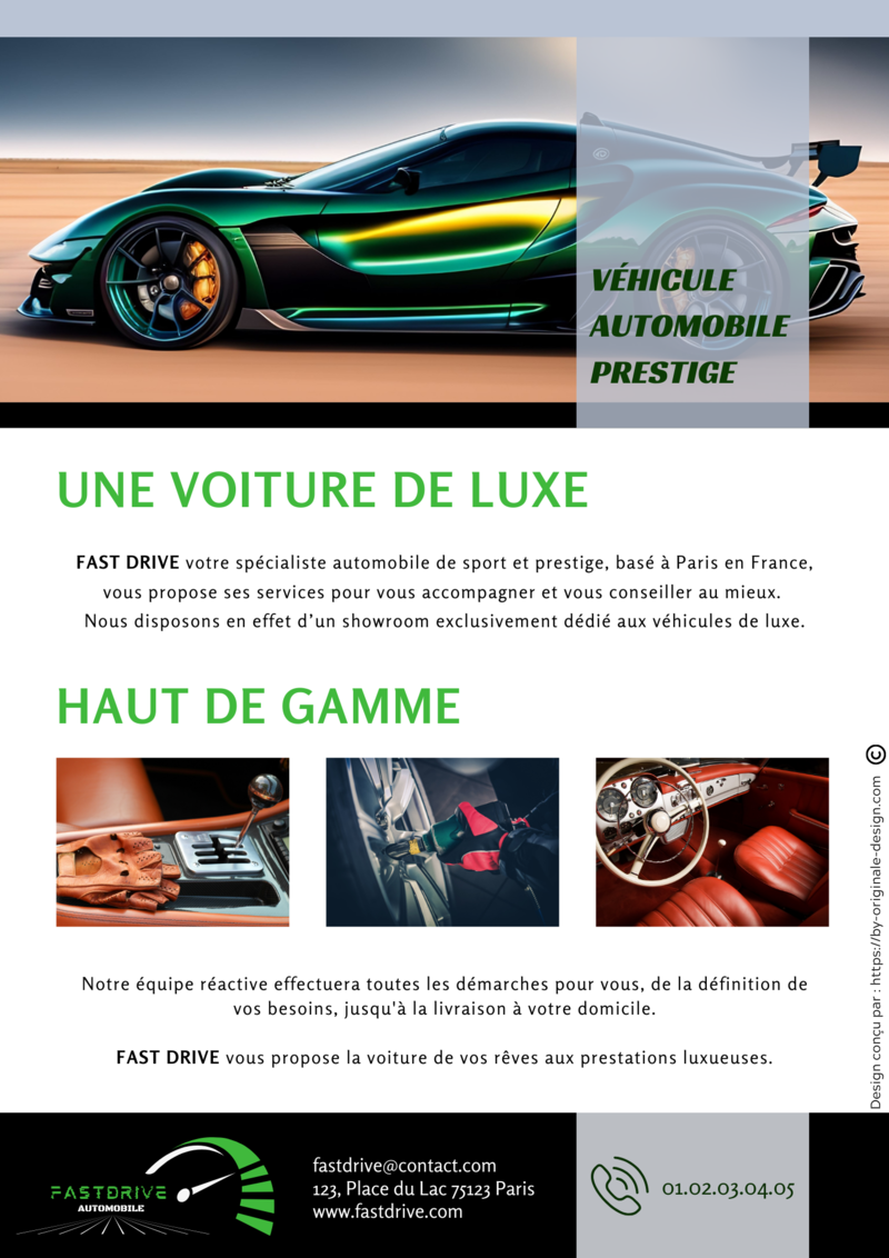 Flyer garage automobile verso