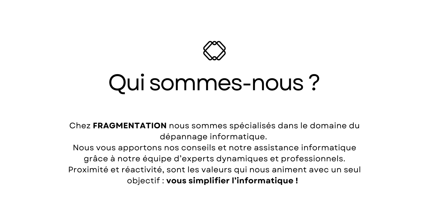 Page d'accueil site web Fragmentation